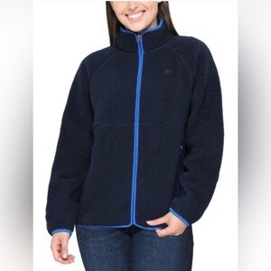 Sierra Designs Fleece Sherpa Navy Blue Zip Up Jacket NWT